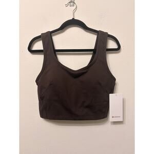 NWT Lululemon Espresso Wunder Train Scoop Neck Tank Rib Sz 10 $68 MSRP